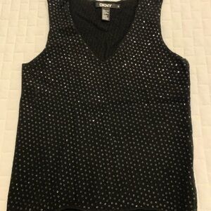 DKNY Black Sparkle Tank Top